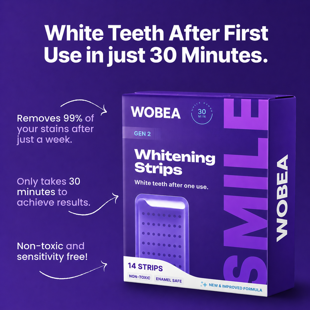 Wobea Purple Teeth Whitening Strips™